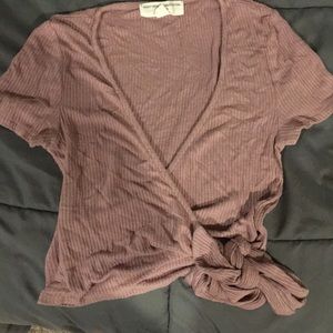 Mauve wrap top
